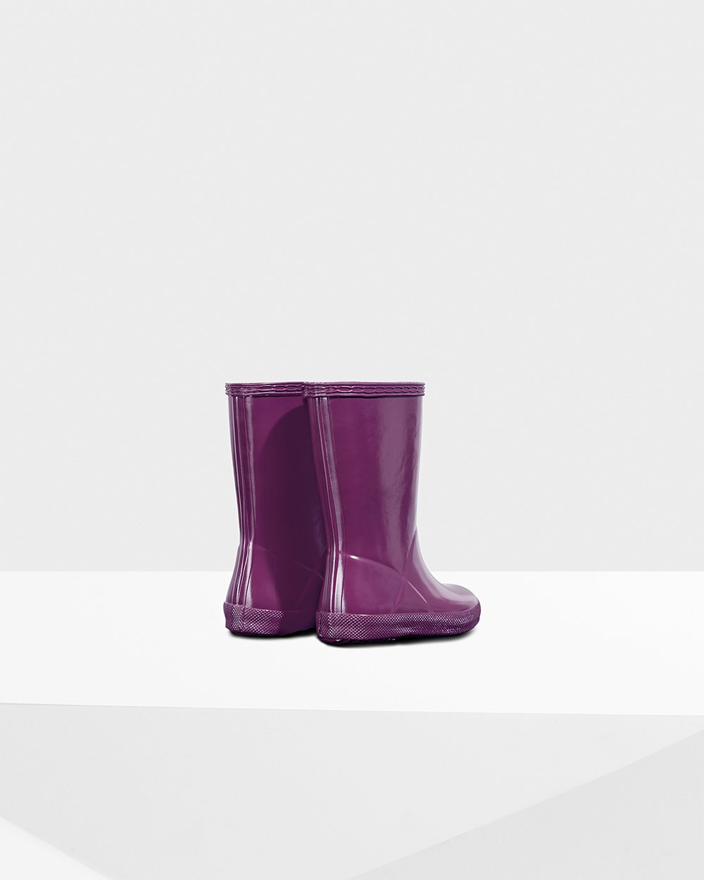 Botas de Lluvia Hunter Niños - Original First Classic Gloss - Morados - FALQOKP-60